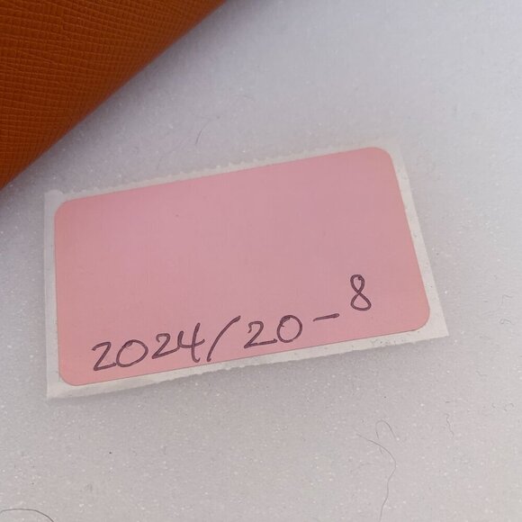 Tory Burch Protective Glasses Sunglasses Case Orange Leather Triangle With Cloth - Picture 7 of 7